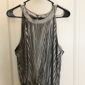 Silver Scoop Neck Tank